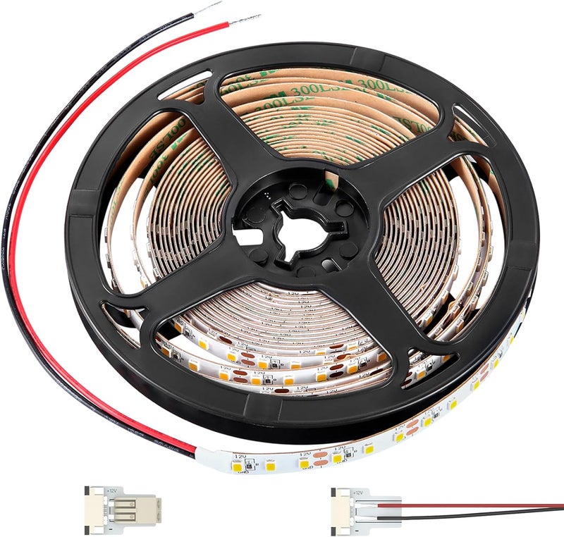Obeaming RV Flexible LED Strip Light 12V Dimmable Tape Light 16.4 ft 600 LEDs Width 5/16” for Camper Van Motorhome Truck Trailer Interior Lighting, 2000 Lumen CRI 90+ Indoor Only (6500K) - Image 1